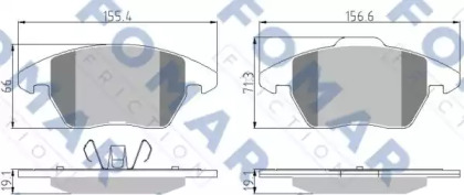 Комплект тормозных колодок FOMAR Friction FO 918781