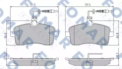 Комплект тормозных колодок FOMAR Friction FO 919881