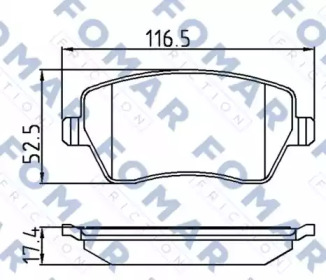 Комплект тормозных колодок FOMAR Friction FO 921181