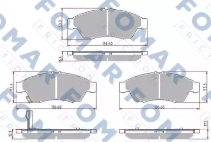 Комплект тормозных колодок FOMAR Friction FO 923881