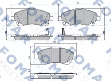 Комплект тормозных колодок FOMAR Friction FO 924281