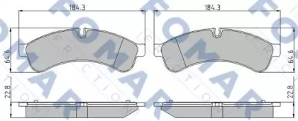 Комплект тормозных колодок FOMAR Friction FO 929281