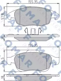 Комплект тормозных колодок FOMAR Friction FO 929981