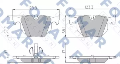 Комплект тормозных колодок FOMAR Friction FO 930181