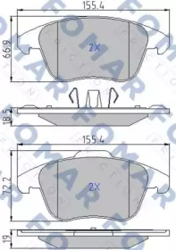 Комплект тормозных колодок FOMAR Friction FO 930481