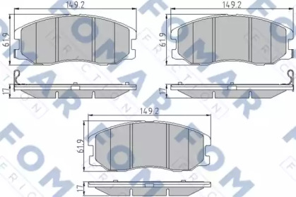 Комплект тормозных колодок FOMAR Friction FO 930881