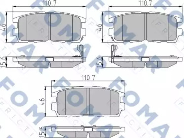 Комплект тормозных колодок FOMAR Friction FO 930981