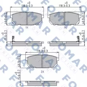 Комплект тормозных колодок FOMAR Friction FO 931981