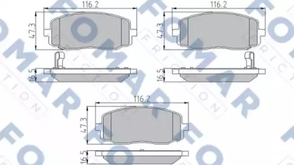 Комплект тормозных колодок FOMAR Friction FO 932281