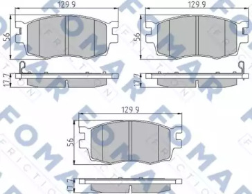 Комплект тормозных колодок FOMAR Friction FO 932681