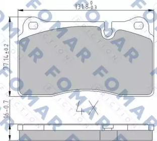 Комплект тормозных колодок FOMAR Friction FO 935281