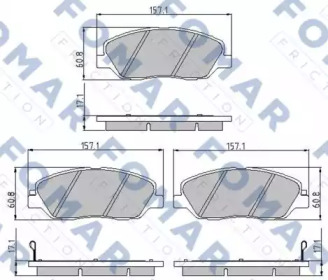 Комплект тормозных колодок FOMAR Friction FO 935381