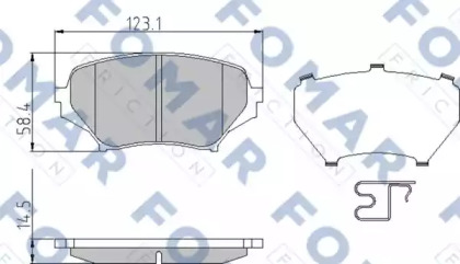 Комплект тормозных колодок FOMAR Friction FO 948681