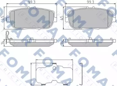 Комплект тормозных колодок FOMAR Friction FO 948781