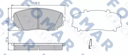 Комплект тормозных колодок FOMAR Friction FO 957681