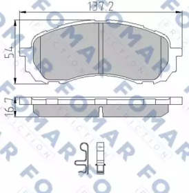 Комплект тормозных колодок FOMAR Friction FO 960181