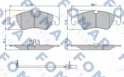 Комплект тормозных колодок FOMAR Friction FO 962281