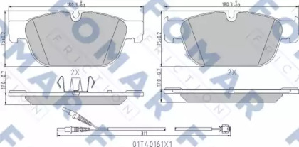 Комплект тормозных колодок FOMAR Friction FO 996781