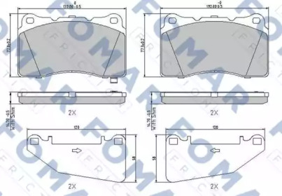 Комплект тормозных колодок FOMAR Friction FO 999381