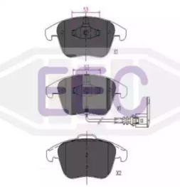 Комплект тормозных колодок EEC BRP1313