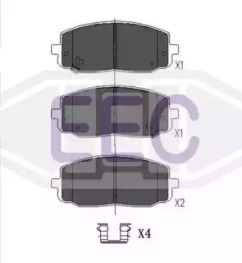 Комплект тормозных колодок EEC BRP1458