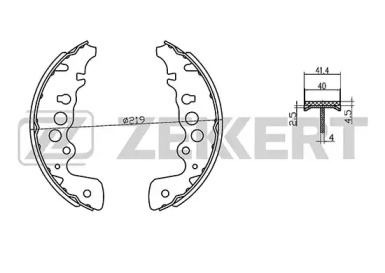 Комлект тормозных накладок ZEKKERT BK-4020