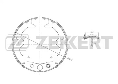 Комлект тормозных накладок ZEKKERT BK-4044