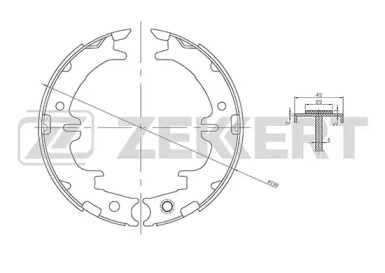 Комлект тормозных накладок ZEKKERT BK-4046