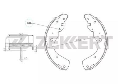 Комлект тормозных накладок ZEKKERT BK-4050