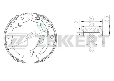 Комлект тормозных накладок ZEKKERT BK-4051