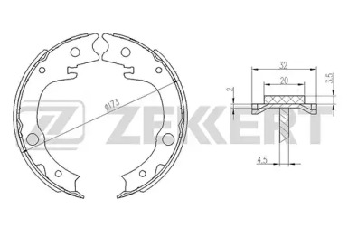 Комлект тормозных накладок ZEKKERT BK-4097