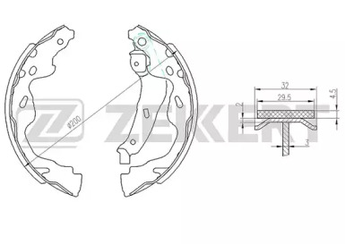 Комлект тормозных накладок ZEKKERT BK-4098