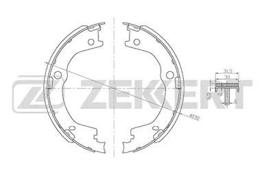 Комлект тормозных накладок ZEKKERT BK-4105