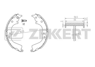 Комлект тормозных накладок ZEKKERT BK-4107