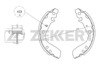 Комлект тормозных накладок ZEKKERT BK-4108