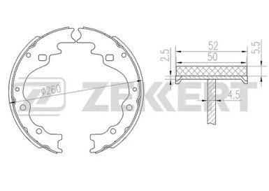 Комлект тормозных накладок ZEKKERT BK-4129