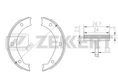 Комлект тормозных накладок ZEKKERT BK-4135