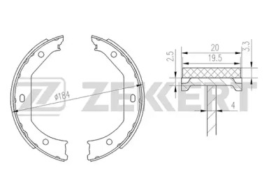 Комлект тормозных накладок ZEKKERT BK-4136