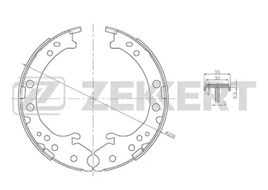 Комлект тормозных накладок ZEKKERT BK-4140