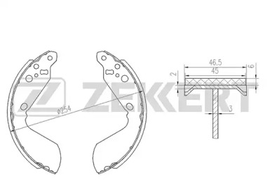 Комлект тормозных накладок ZEKKERT BK-4150