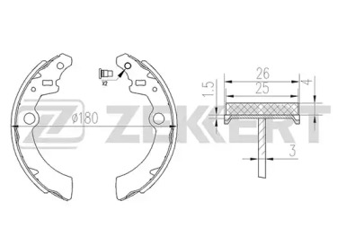 Комлект тормозных накладок ZEKKERT BK-4152