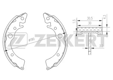 Комлект тормозных накладок ZEKKERT BK-4161