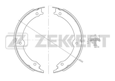 Комлект тормозных накладок ZEKKERT BK-4181