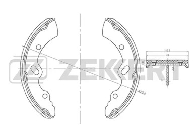 Комлект тормозных накладок ZEKKERT BK-4185