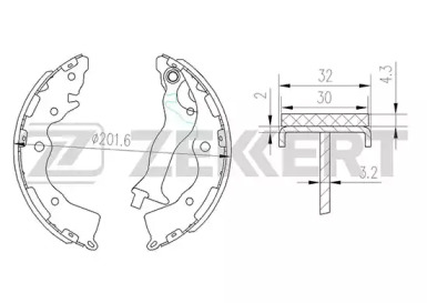 Комлект тормозных накладок ZEKKERT BK-4237