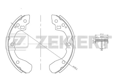 Комлект тормозных накладок ZEKKERT BK-4251