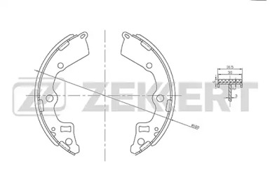 Комлект тормозных накладок ZEKKERT BK-4258