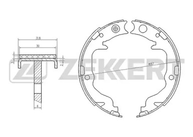 Комлект тормозных накладок ZEKKERT BK-4438