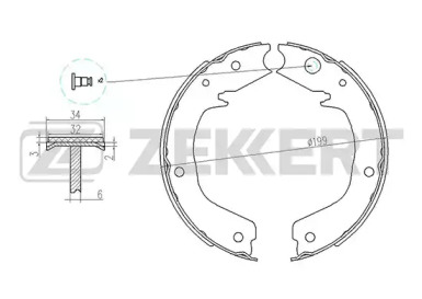 Комлект тормозных накладок ZEKKERT BK-4439