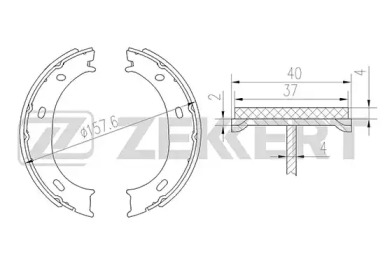 Комлект тормозных накладок ZEKKERT BK-4450